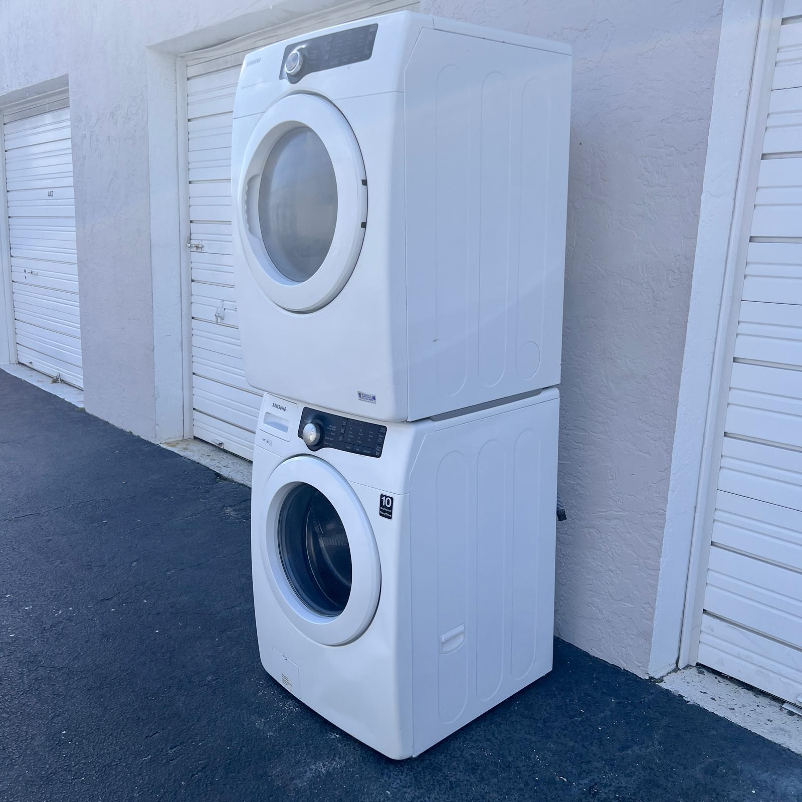 Samsung Washer and Dryer Front Load Set - White Samsung Washer and Dryer Front Load Set - White